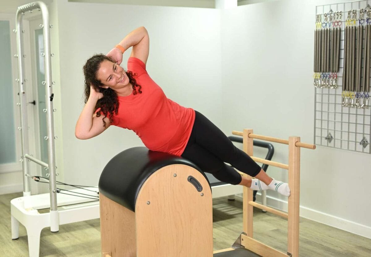 Pilates Adjustable Pilates Barrel 5-Step Ladder For Core