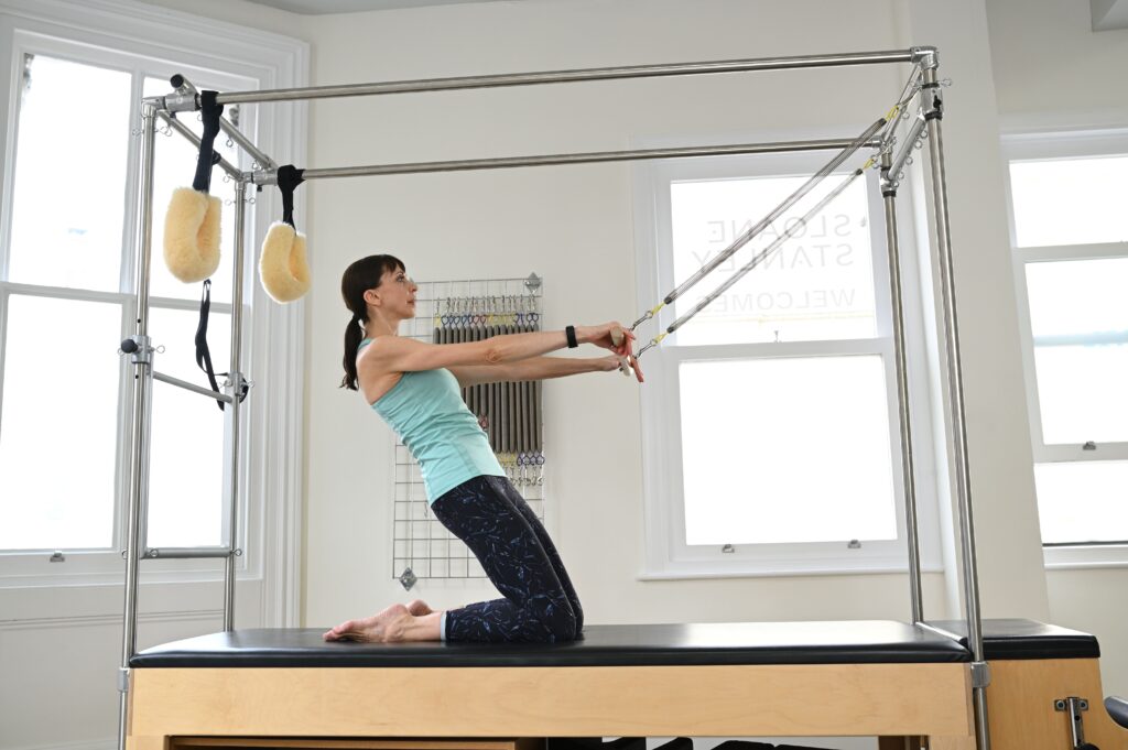 Pilates Exercise On Trapeze Table Stock Photo 2328853385