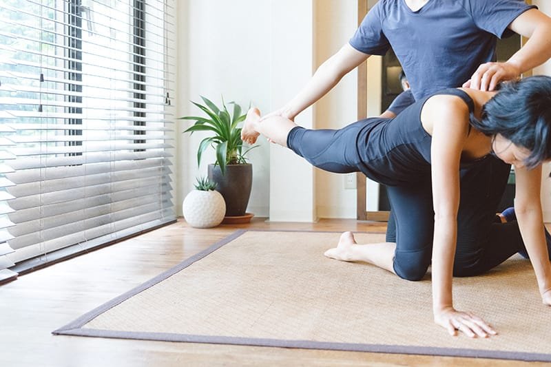 Patient receiving chiropractic treatment