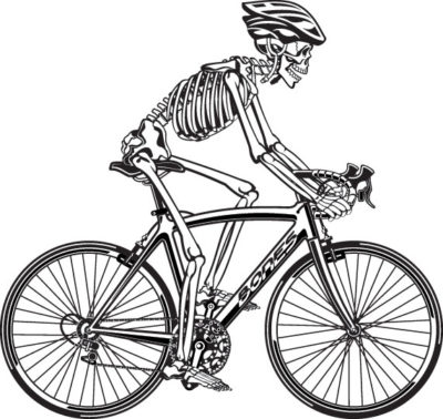 human skeleton cycling
