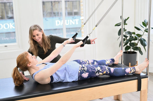 Pilates on the trap table for cancer rehab