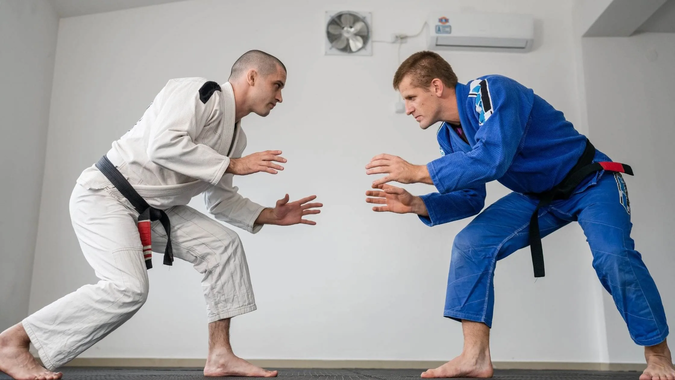 two men playing brazilian jiu jitsu Complete Pilates