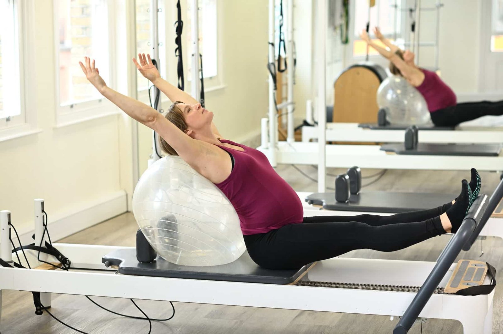 A pregnancy pilates lesson