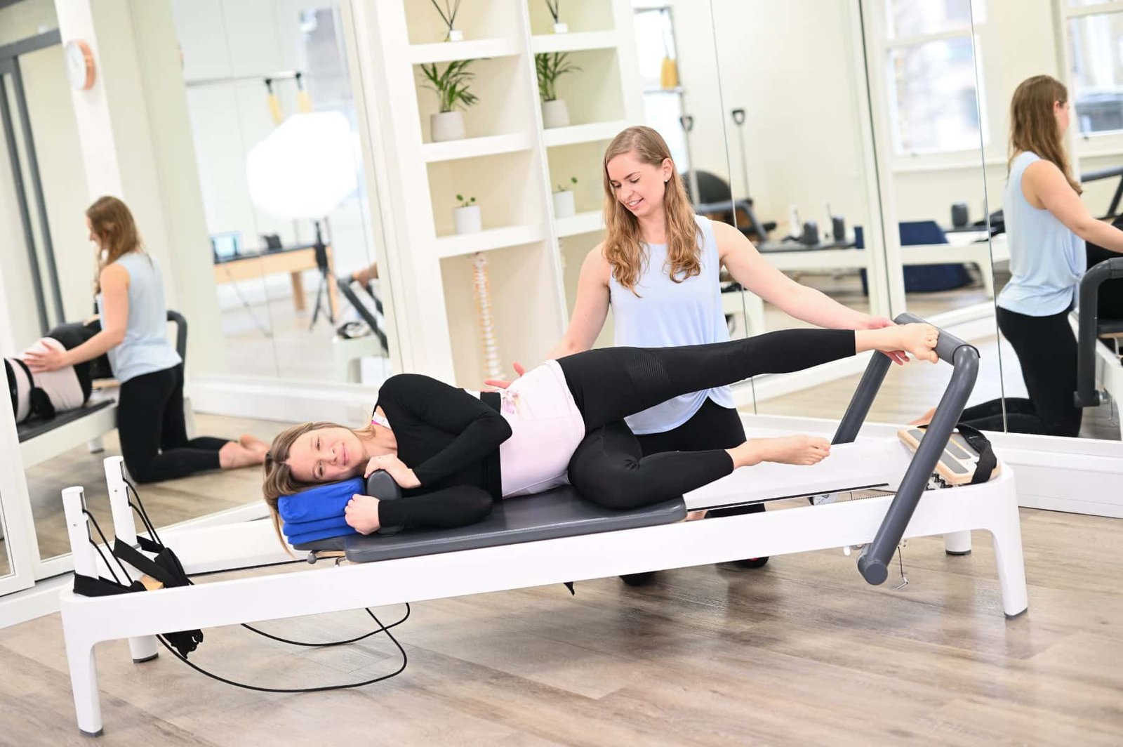 A postnatal pilates lesson